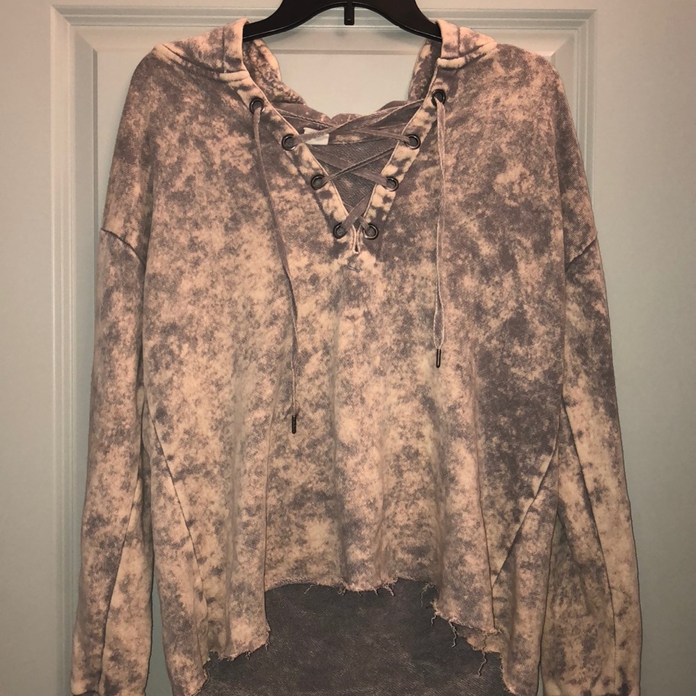 Lace up hoodie